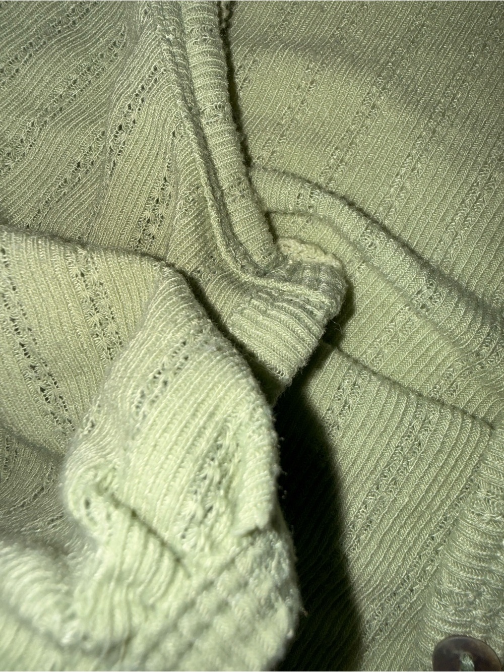 RSQ Light Sage Green Ribbed Button-Up Top - Picture 3 of 4